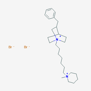 molecular formula C27H46Br2N2 B009438 3-Benzyl-1-(7-(1-methylpiperidinio)heptyl)quinuclidinium, dibromide CAS No. 19653-55-5