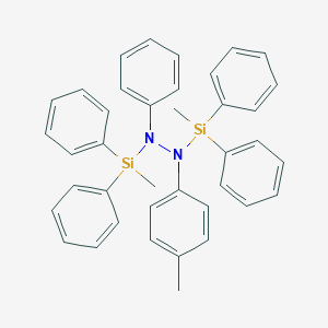 molecular formula C39H38N2Si2 B094383 Hydrazobenzene, 4-methyl-N,N'-bis(methyldiphenylsilyl)- CAS No. 15951-44-7