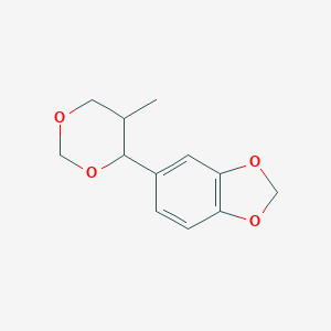 molecular formula C12H14O4 B094389 5-(5-Methyl-1,3-dioxan-4-yl)-1,3-benzodioxole CAS No. 134-38-3