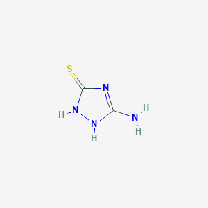 molecular formula C2H4N4S B094436 3-Amino-5-mercapto-1,2,4-triazole CAS No. 16691-43-3