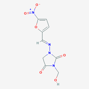 molecular formula C9H8N4O6 B094467 3-Hydroxymethyl-1-(5-nitrofurfurylideneamino)hydantoin CAS No. 1088-92-2