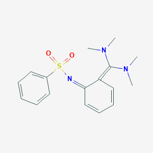 molecular formula C17H21N3O2S B094497 (NZ)-N-[6-[bis(dimethylamino)methylidene]cyclohexa-2,4-dien-1-ylidene]benzenesulfonamide CAS No. 17173-08-9