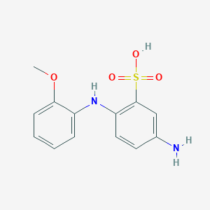 5-Amino-2-((2-methoxyphenyl)amino)benzenesulphonic acid