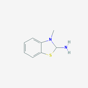 molecular formula C8H10N2S B094526 Benzothiazoline, 2-amino-3-methyl-(8CI) CAS No. 19353-51-6