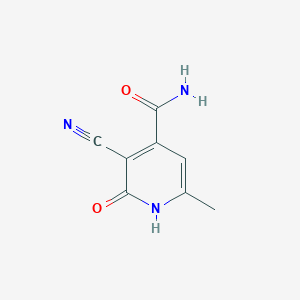 molecular formula C8H7N3O2 B094532 4-Pyridinecarboxamide, 3-cyano-1,2-dihydro-6-methyl-2-oxo- CAS No. 90110-69-3