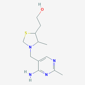 molecular formula C12H20N4OS B094540 3-((4-Amino-2-methyl-5-pyrimidinyl)methyl)-4-methyl-5-thiazolidineethanol CAS No. 15233-41-7