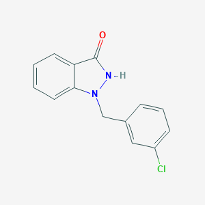 molecular formula C14H11ClN2O B094541 1H-Indazol-3-ol, 1-(m-chlorobenzyl)- CAS No. 1025-59-8
