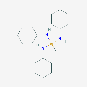 molecular formula C19H39N3Si B094543 N,N',N''-Tricyclohexyl-1-methylsilanetriamine CAS No. 15901-40-3