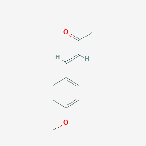 molecular formula C12H14O2 B094557 1-(4-Methoxyphenyl)pent-1-en-3-one CAS No. 104-27-8