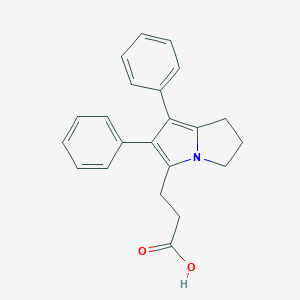 molecular formula C22H21NO2 B009456 3-(6,7-Diphenyl-2,3-dihydro-1H-pyrrolizin-5-yl)propionic acid CAS No. 104143-93-3