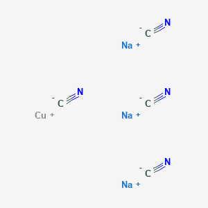 molecular formula C4CuN4Na3 B094563 Trisodium tetra(cyano-C)cuprate(3-) CAS No. 15281-91-1