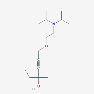 molecular formula C15H29NO2 B094566 4-Hexyn-3-ol, 6-diisopropylamino-2-ethoxy-3-methyl- CAS No. 16498-05-8