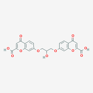 molecular formula C23H16O11 B094589 1,3-Bis(2-carboxychromone-7-oxy)-2-hydroxypropane CAS No. 16139-47-2