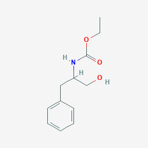 molecular formula C12H17NO3 B094591 Ethyl (alpha-(hydroxymethyl)phenethyl)carbamate CAS No. 19071-59-1