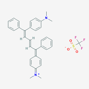 [4-[(2E,4Z)-5-[4-(Dimethylamino)phenyl]-1,5-diphenylpenta-2,4-dienylidene]cyclohexa-2,5-dien-1-ylidene]-dimethylazanium;trifluoromethanesulfonate