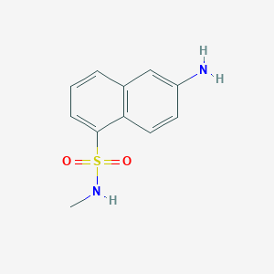 molecular formula C11H12N2O2S B094614 6-Amino-N-methylnaphthalene-1-sulphonamide CAS No. 1082-35-5