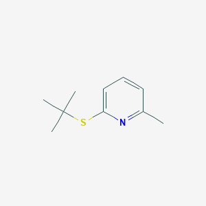 molecular formula C10H15NS B094633 2-Picoline, 6-(tert-butylthio)- CAS No. 18794-43-9