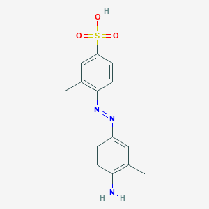 molecular formula C14H15N3O3S B094637 6-[(4-Amino-M-tolyl)azo]toluene-3-sulphonic acid CAS No. 120-68-3