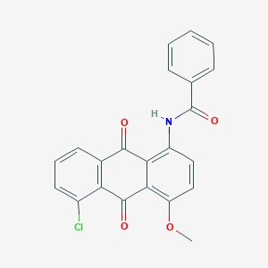 molecular formula C22H14ClNO4 B094646 Benzamide, N-(5-chloro-4-methoxyanthraquinonyl)- CAS No. 116-80-3
