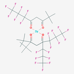molecular formula C30H33DyF21O6 B094655 Dysprosium;6,6,7,7,8,8,8-heptafluoro-2,2-dimethyloctane-3,5-dione CAS No. 18323-98-3