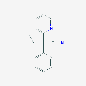 molecular formula C15H14N2 B094682 2-Phenyl-2-(pyridin-2-yl)butanenitrile CAS No. 19395-42-7