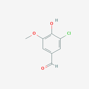 molecular formula C8H7ClO3 B094699 3-Chloro-4-hydroxy-5-methoxybenzaldehyde CAS No. 19463-48-0