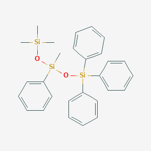 molecular formula C28H32O2Si3 B009470 1,1,1,3-Tetramethyl-3,5,5,5-tetraphenyltrisiloxane CAS No. 103007-10-9