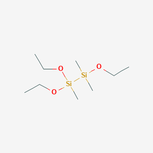 molecular formula C9H24O3Si2 B094708 1,1,2-Triethoxy-1,2,2-trimethyldisilane CAS No. 17861-33-5