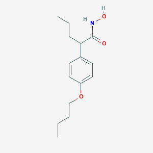 molecular formula C15H23NO3 B094727 ACETOHYDROXAMIC ACID 2-(4-BUTOXYPHENYL)-2-PROPYL- CAS No. 15560-25-5