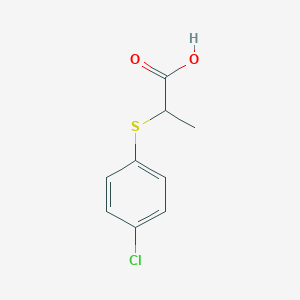molecular formula C9H9ClO2S B094735 2-[(4-氯苯基)硫烷基]丙酸 CAS No. 18527-12-3