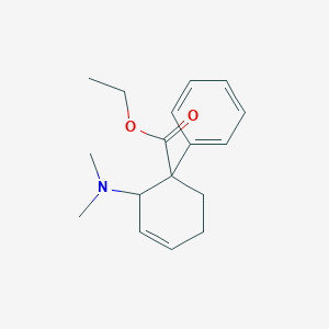 molecular formula C17H23NO2 B094779 Ethyl 2-(dimethylamino)-1-phenylcyclohex-3-ene-1-carboxylate CAS No. 17243-69-5