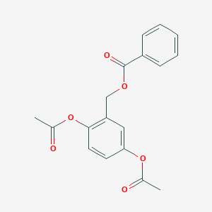 molecular formula C18H16O6 B094804 (2,5-Diacetyloxyphenyl)methyl benzoate CAS No. 17019-78-2