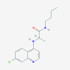 N-Butyl-2-(7-chloro-4-quinolylamino)propionamide