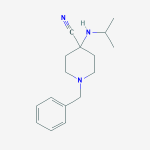 molecular formula C16H23N3 B094813 1-Benzyl-4-(isopropylamino)piperidine-4-carbonitrile CAS No. 1027-94-7