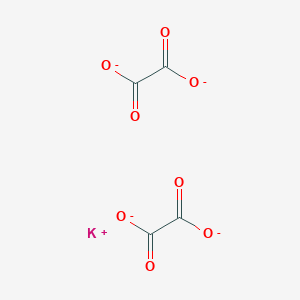 molecular formula C2H4K2O6 B094818 potassium;2-hydroxy-2-oxoacetate;oxalic acid CAS No. 127-96-8