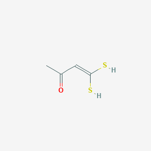 molecular formula C4H6OS2 B094820 4,4-Bis(sulfanyl)but-3-en-2-one CAS No. 17666-68-1