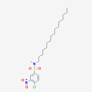 molecular formula C23H39ClN2O4S B094829 4-chloro-N-hexadecyl-N-methyl-3-nitrobenzenesulfonamide CAS No. 16383-08-7