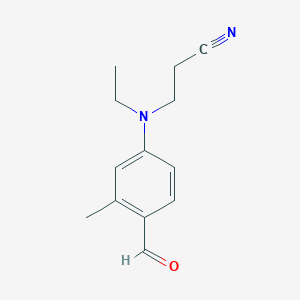 molecular formula C13H16N2O B094832 3-(Ethyl(4-formyl-3-methylphenyl)amino)propanenitrile CAS No. 119-97-1