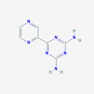 molecular formula C7H7N7 B094869 s-Triazine, 2,4-diamino-6-(2-pyrazinyl)- CAS No. 18106-97-3