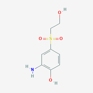molecular formula C8H11NO4S B094872 2-Amino-4-[(2-hydroxyethyl)sulphonyl]phenol CAS No. 17601-96-6
