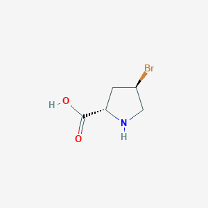 molecular formula C5H8BrNO2 B094884 (2S,4R)-4-Bromopyrrolidine-2-carboxylic acid CAS No. 16257-71-9