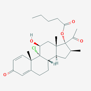 molecular formula C27H37ClO5 B094888 9-Chloro-11beta,17-dihydroxy-16beta-methylpregna-1,4-diene-3,20-dione 17-valerate CAS No. 16154-10-2
