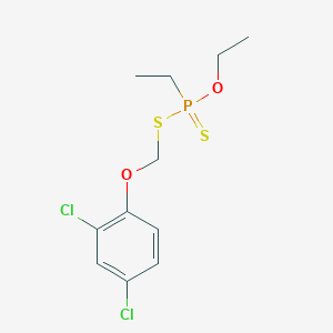 molecular formula C11H15Cl2O2PS2 B094896 S-((2,4-Dichlorophenoxy)methyl) O-ethyl ethylphosphonodithioate CAS No. 18596-51-5