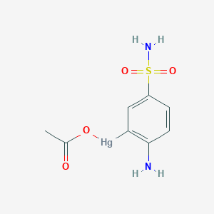 molecular formula C8H10HgN2O4S B094906 3-Acetoxymercuri-4-aminobenzenesulfonamide CAS No. 16438-56-5