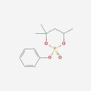 molecular formula C12H17O4P B094909 4,4,6-Trimethyl-2-phenoxy-1,3,2-dioxaphosphorinane 2-oxide CAS No. 19219-96-6
