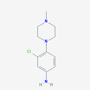 molecular formula C11H16ClN3 B094919 3-Chloro-4-(4-methylpiperazin-1-yl)aniline CAS No. 16154-72-6