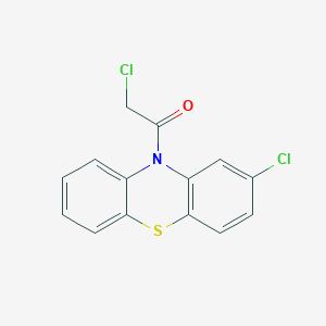 molecular formula C14H9Cl2NOS B094921 2-Chloro-10-(chloroacetyl)-10H-phenothiazine CAS No. 16189-69-8