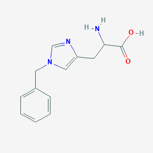 molecular formula C13H15N3O2 B094927 (S)-2-amino-3-(1-benzyl-1H-imidazol-4-yl)propanoic acid CAS No. 16832-24-9