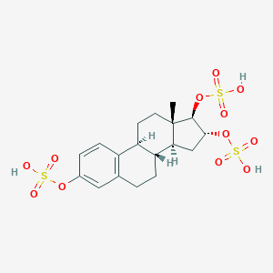 molecular formula C18H24O12S3 B094947 [(8R,9S,13S,14S,16R,17R)-13-methyl-3,16-disulfooxy-6,7,8,9,11,12,14,15,16,17-decahydrocyclopenta[a]phenanthren-17-yl] hydrogen sulfate CAS No. 17181-21-4