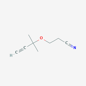 molecular formula C8H11NO B094954 3-Methyl-3-(2-cyanoethoxy)-1-butyne CAS No. 15496-08-9
